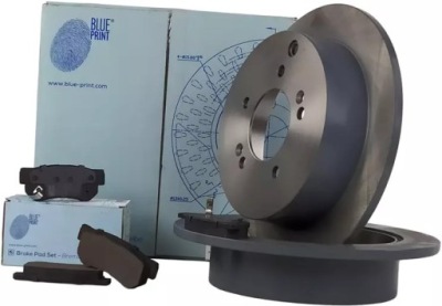 Blue print гальмівні диски+ гальмівні колодки задня kia sportage ii je фото №1