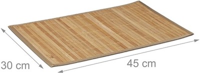 Podkładki prostokątne bambus/rattan/wiklina 45 x 30 cm,zestaw 6 sztuk