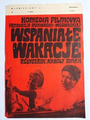 PLAKAT FILMOWY WSPANIAŁE WAKACJE 1968