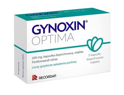 Gynoxin Optima grzybica infekcje 3Kaps dopochwowe