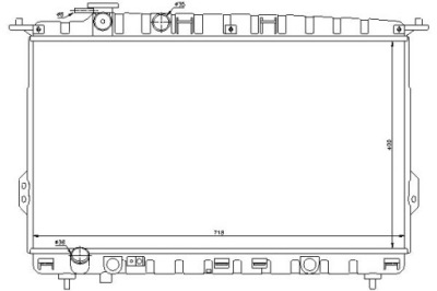 Nissens радиатор двигателя hyundai sonata iv xg kia фото №1