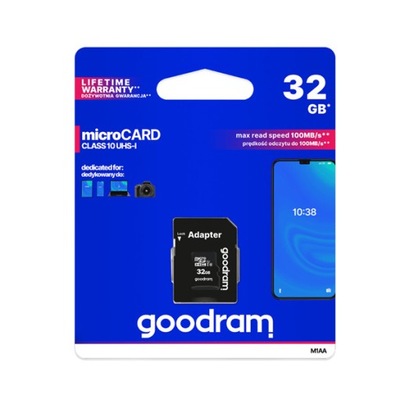 KARTA PAMIĘCI MICRO SD 32 GB ADAPTER GOODRAM MICROSD SANDISK
