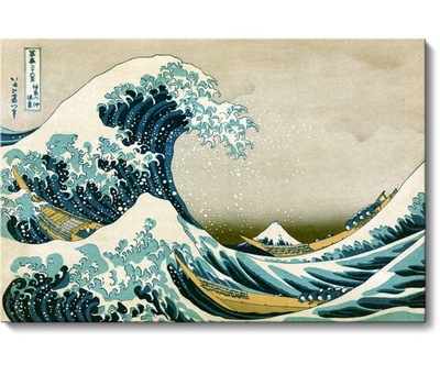 Katsushika Hokusai, Wielka fala, 120x80
