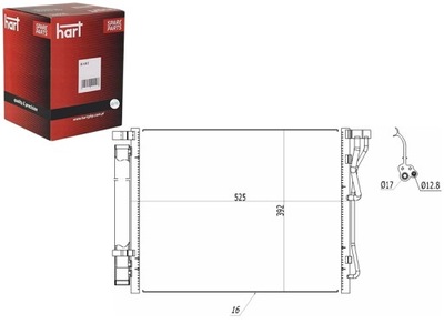 Конденсатор конденсатор кондиціонера sonata 14- hart фото №1