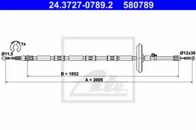 CABLE FRENOS DE MANO VAUXHALL OPEL ATE  