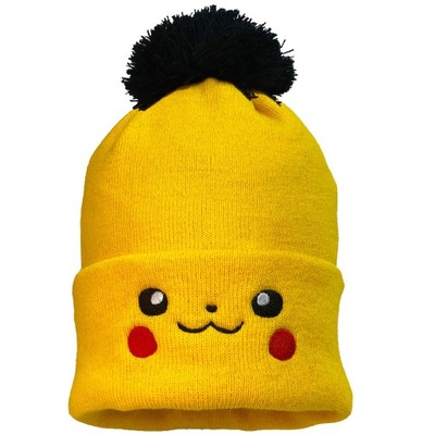 Czapka zimowa z pomponem pompon Pikachu beanie