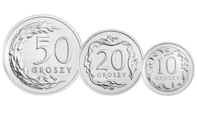 10 20 50 gr groszy - 2023 - mennicze - 3 monety