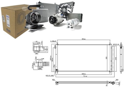 Конденсатор радиатор кондиционера [nissens] фото №1