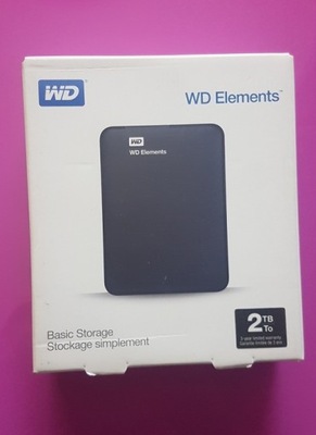 Dysk Zewnętrzny WD Elements Portable 2TB HDD 2,5 NOWY