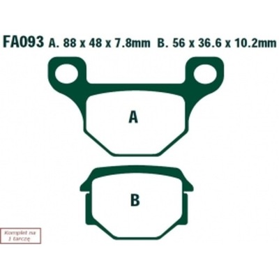 КОЛОДКИ HAM. MOTO. KEEWAY SPEED 125/150 (07-12) SFA093