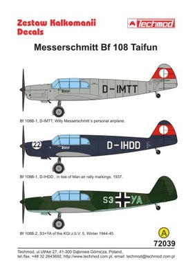 72039 Messerschmitt Bf 108 Tajfun