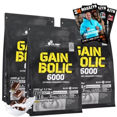 OLIMP GAIN BOLIC 3000 G GAINER MASA BIAŁKO WHEY