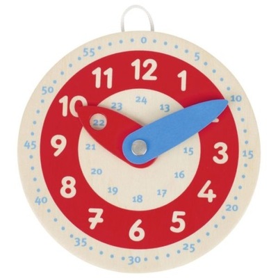 Zegar drewniany do nauki czasu godzin edukacyjny
