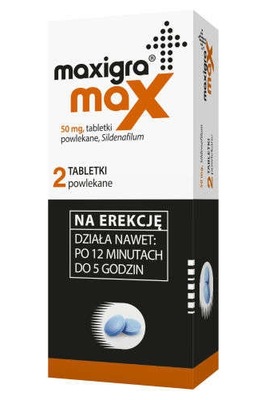 Maxigra Max 50mg, 2 tabletki