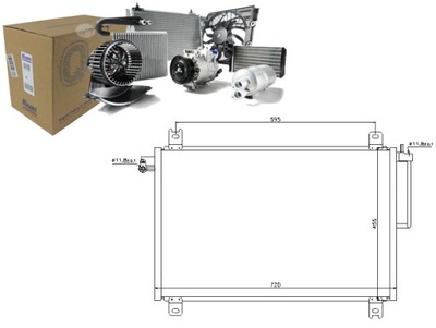 KONDENSATORIUS KONDICIONAVIMO CHEVROLET TRAILBLAZER SAAB 9-7X 4.2 