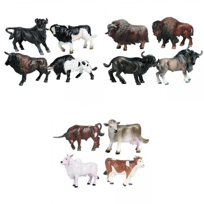 Zestaw 12 figurek zwierząt imitujących byka