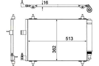 Конденсатор радиатор кондиционера [hella] фото №1
