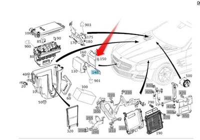 Кронштейн кронштейн distronic радар mercedes r231 sl a2315451440 фото №1