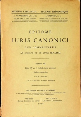 Epitome Iuris Canonici tomus III