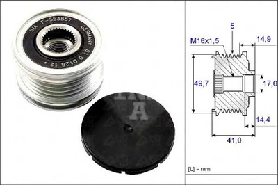 КОЛЕСО ШКИВ ГЕНЕРАТОРА MERCEDES W168 W168 W245 CD