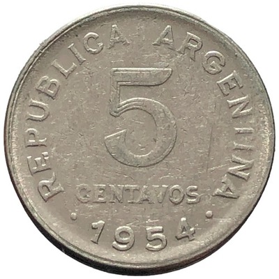 87158. Argentyna - 5 centavo - 1954r.