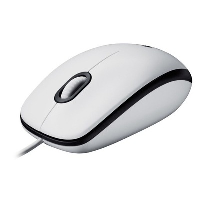 Logitech M100, Corded mouse, White