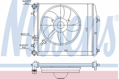 RADUADOR DE AGUA NISSENS 64103  