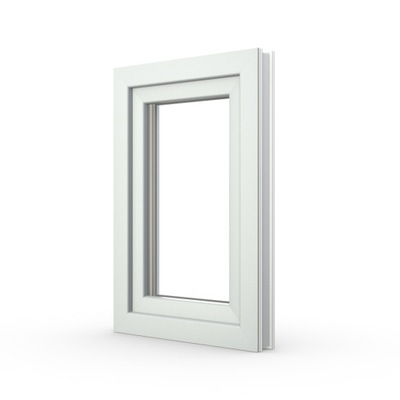 Okno PCV standard 565 x 1135 mm RU białe trzyszybowe