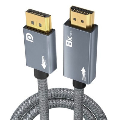 Capshi 8K HDMI Cables 2.1 Short, 2ft High Speed 48Gbps, 8K@60Hz, 4K@120Hz,  2K@240Hz, 165Hz, 144Hz, HDCP 2.2&2.3, eARC, HDR, Ethernet, Braided Cord for