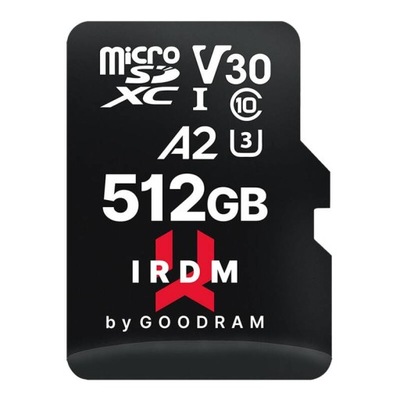 KARTA PAMIĘCI GOODRAM MICROSD IRDM 512GB SZYBKA UHS-I U3 A2 V30 Z ADAPTEREM