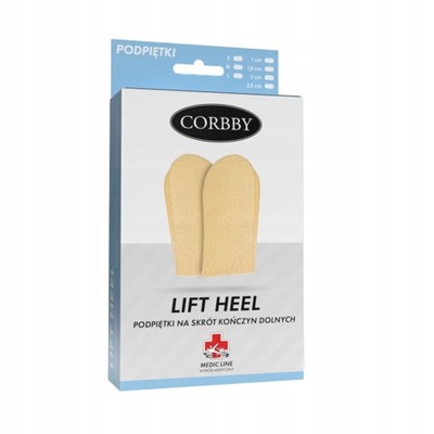 Podpiętki korygujące CORBBY LIFT HEEL 1,5cm