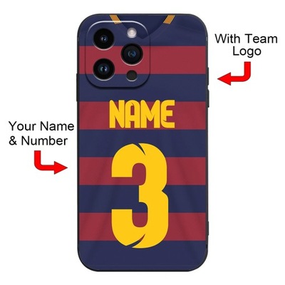 Spain Football Fans Cules Jersey Cover Case for iPhone 15 14 Pro Max 13 12