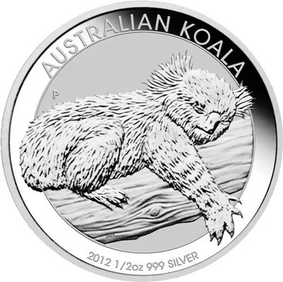 Srebrna Moneta Australijski Koala 2012, 1/2 uncji
