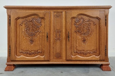 STYLOWA KOMODA DĘBOWA SZAFKA POD TV 2 DRZWI DĄB BAREK RTV 2