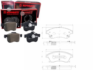 Nipparts тормозные колодки тормозные chevrolet aveo 2 volumi фото №1