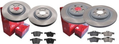 Тормозные диски тормозные колодки p+t trw jaguar s-type xj xk xf 355mm фото №1