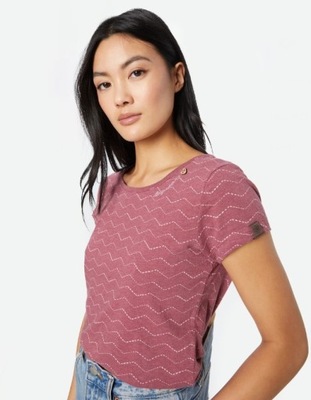 Markowa Ragwear Różowa koszulka damska XL