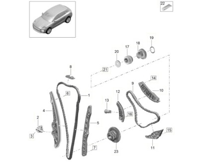 Цепь распределительного вала porsche macan 2.0 r4 pac109158 фото №1