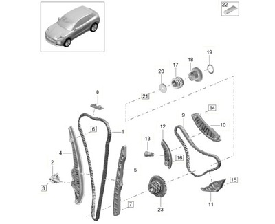 Напрямна направляюча porsche macan 2.0 r4 9a7109509 фото №1