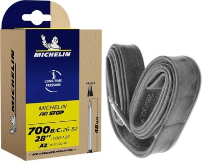 Dętka Michelin A2 Airstop PRESTA 48mm 28x1.00-1.25 700x25C 700x28C 700x32C