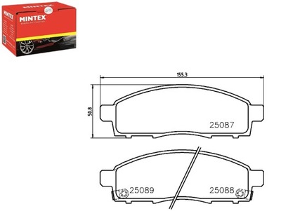 КОМПЛЕКТ КОЛОДОК ШАЛЬМІВНИХ MINTEX CBP31584 ADB315