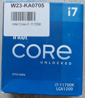 Procesor Intel Core i7-11700K, LGA1200, BOX, FV, gw.