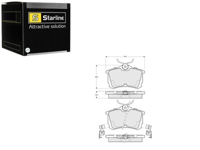 КОЛОДКИ ТОРМОЗНЫЕ HONDA ACCORD КОМПЛЕКТ STARLINE