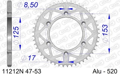 AFAM ЗУБЧАТКА ЗАД #520 50 ЗУБОВ HM CR 250 R MOTO