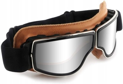 GAFAS MOTOCICLETA VINTAGE CONTROL REMOTO DE CUERO LENTES  