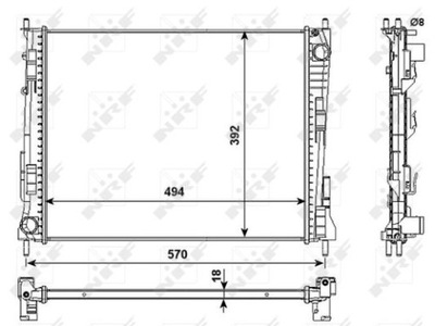 РАДИАТОР ДВИГАТЕЛЯ NRF NRF 53991