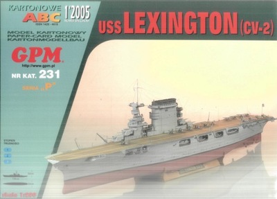 GPM Kartonowe ABC 1/2005 USS Lexington CV-2 1:200