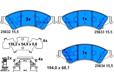 TRINKELĖS HAMULC. FORD RANGER 11- PRIEK. 