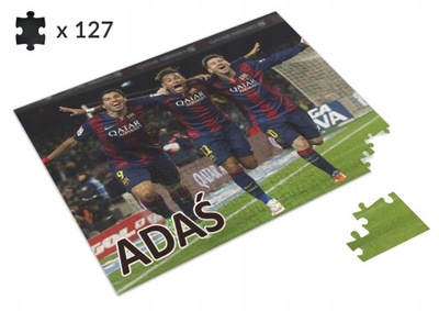 Puzzle MSN Messi Neymar Suarez Fc Barcelona + IMIĘ