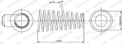 MONROE SP0529 ПРУЖИНА ПОДВЕСКИ